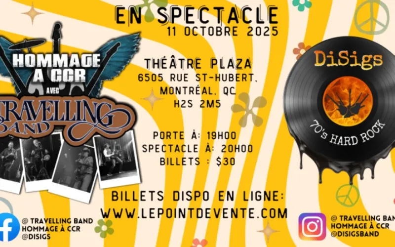 Travelling band – hommage à ccr avec disigs - Théâtre Plaza